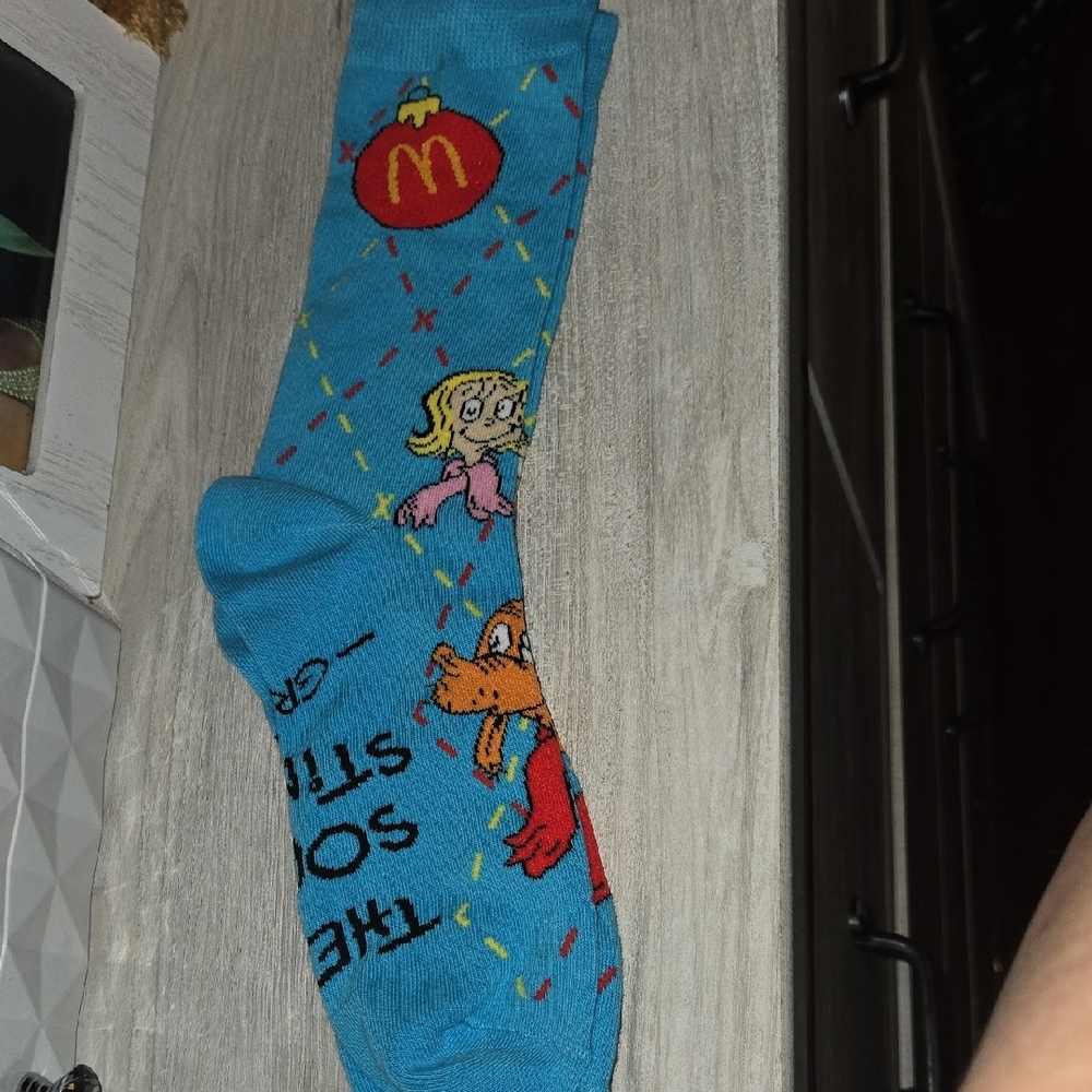 Blue Grinch McDonalds Socks - Picture 2 of 6